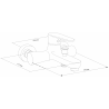 Mexen Kama R05 robinet de baignoire avec ensemble de douche, noir - 7253R05-70