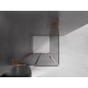 Mexen Velar L sliding shower cabin 110 x 110 cm, graphite, rose gold - 871-110-110-43-60