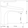 Mexen Kama DS75 bathtub set, black - 72503DS75-70