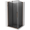 Mexen Velar L Sliding Shower Cabin 90 x 85 cm, Graphite, Rose Gold - 871-090-085-43-60