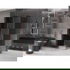 Mexen Velar L sliding shower enclosure 90 x 70 cm, graphite, rose gold - 871-090-070-43-60