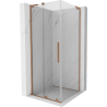 Mexen Velar L cabine de douche coulissante 100 x 100 cm, transparent, cuivre brossé - 871-100-100-03-65
