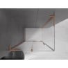 Mexen Velar L Duschkabine zum Schieben 90 x 70 cm, transparent, gebürstetes Kupfer - 871-090-070-03-65