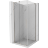 Mexen Velar L Duschkabine Schiebetür 100 x 100 cm, transparent, gebürsteter Nickel - 871-100-100-03-97