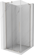 Mexen Velar L cabina doccia scorrevole 100 x 100 cm, trasparente, nickel spazzolato - 871-100-100-03-97