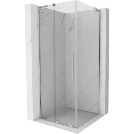 Mexen Velar L cabine de douche coulissante 90 x 90 cm, transparent, nickel brossé - 871-090-090-03-97