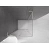Mexen Velar L sliding shower cabin 90 x 90 cm, transparent, brushed nickel - 871-090-090-03-97