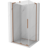 Mexen Velar L Duschkabine Schiebetür 120 x 70 cm, transparent, gebürstetes Kupfer - 871-120-070-03-65
