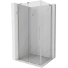 Mexen Velar L Duschkabine verschiebbar 90 x 70 cm, transparent, gebürsteter Nickel - 871-090-070-03-97