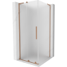 Mexen Velar L kabina prysznicowa rozsuwana 90 x 90 cm, szron, miedź szczotkowana - 871-090-090-33-65