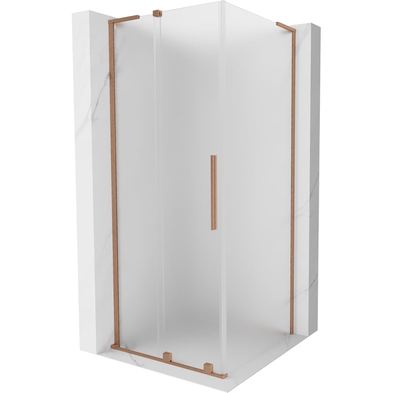 Mexen Velar L lükandustega dušinurk 120 x 120 cm, frost, harjatud vask - 871-120-120-33-65
