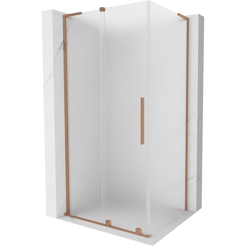 Mexen Velar L liuguks dušinurk 100 x 85 cm, härmatis, harjatud vask - 871-100-085-33-65