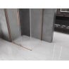 Mexen Velar L Duschkabine verschiebbar 100 x 110 cm, Frostglas, gebürstetes Kupfer - 871-100-110-33-65