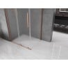 Mexen Velar L Duschkabine verschiebbar 100 x 110 cm, Frostglas, gebürstetes Kupfer - 871-100-110-33-65