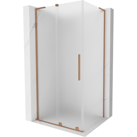 Mexen Velar L kabina prysznicowa rozsuwana 120 x 85 cm, szron, miedź szczotkowana - 871-120-085-33-65
