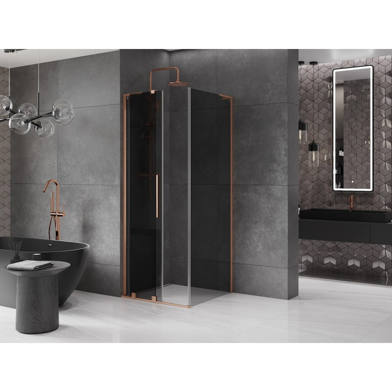 Mexen Velar L liuguks dušikabiin 90 x 90 cm, grafiit, harjatud vask - 871-090-090-43-65
