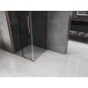Mexen Velar L sliding shower cabin 110 x 110 cm, graphite, brushed copper - 871-110-110-43-65