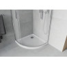 Mexen Rio polkrožna tuš kabina 80 x 80 cm, mraz, krom + pladenj Flat, bela - 863-080-080-01-30-4110