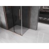 Mexen Velar L klizna vrata za tuš 100 x 70 cm, grafit, brušeni bakar - 871-100-070-43-65