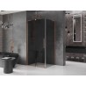 Mexen Velar L klizni tuš kabina 100 x 75 cm, grafitna, brušena bakrena - 871-100-075-43-65