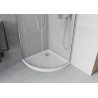 Mexen Rio cabine de douche semi-circulaire 90 x 90 cm, givre, chrome + bac à douche plat, blanc - 863-090-090-01-30-4110