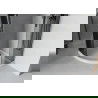 Mexen Rio douchecabine halfrond 80 x 80 cm, grafiet, chroom + Flat douchebak, wit - 863-080-080-01-40-4110