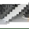 Mexen Rio douchecabine halfrond 80 x 80 cm, grafiet, chroom + Flat douchebak, wit - 863-080-080-01-40-4110