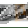 Mexen Rio douchecabine halfrond 80 x 80 cm, grafiet, chroom + Flat douchebak, wit - 863-080-080-01-40-4110