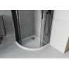 Mexen Rio polkrožna tuš kabina 90 x 90 cm, grafit, krom + Flat tuš kad, bela - 863-090-090-01-40-4110