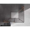Mexen Velar L sliding shower cabin 110 x 80 cm, graphite, brushed copper - 871-110-080-43-65