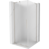 Mexen Velar L cabine de douche coulissante 120 x 120 cm, givre, nickel brossé - 871-120-120-33-97