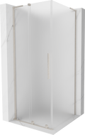 Mexen Velar L douchecabine schuifdeur 120 x 120 cm, matglas, geborsteld nikkel - 871-120-120-33-97