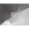 Mexen Velar L Sliding Shower Enclosure 110 x 110 cm, Frosted, Brushed Nickel - 871-110-110-33-97