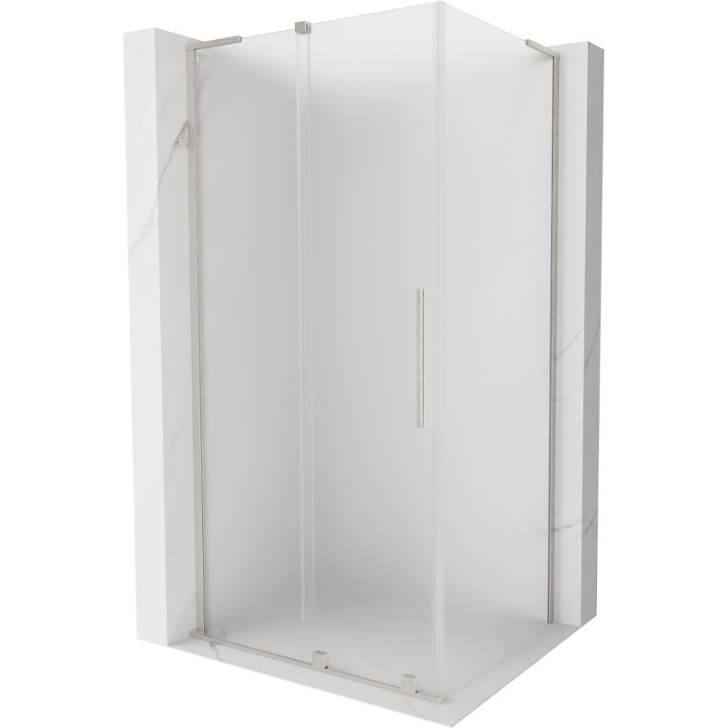 Mexen Velar L klizna kabina za tuširanje 110 x 90 cm, mat, brušeni nikal - 871-110-090-33-97