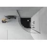 Mexen Rio cabine de douche semi-circulaire 80 x 80 cm, transparent, chrome + receveur Flat, noir - 863-080-080-01-00-4170