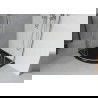 Mexen Rio douchecabine halfrond 80 x 80 cm, transparant, chroom + douchebak Flat, zwart - 863-080-080-01-00-4170
