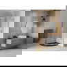 Mexen Rio douchecabine halfrond 80 x 80 cm, transparant, chroom + douchebak Flat, zwart - 863-080-080-01-00-4170