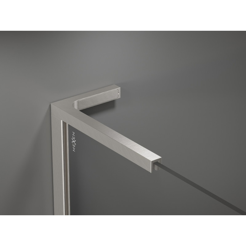 Mexen Velar L klizna tuš kabina klizeća 120 x 75 cm, mat, brušeni nikal - 871-120-075-33-97