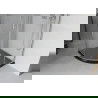 Mexen Rio douchecabine halfrond 80 x 80 cm, transparant, chroom + douchebak Flat, zwart - 863-080-080-01-00-4170
