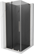 Mexen Velar L sliding shower cabin 90 x 90 cm, graphite, brushed nickel - 871-090-090-43-97