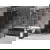 Mexen Velar L Duschkabine verschiebbar 120 x 120 cm, Graphit, gebürsteter Nickel - 871-120-120-43-97