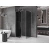 Mexen Velar L cabine de douche coulissante 90 x 70 cm, graphite, nickel brossé - 871-090-070-43-97