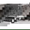 Mexen Velar L Duschkabine verschiebbar 90 x 70 cm, Graphit, gebürsteter Nickel - 871-090-070-43-97