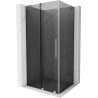Mexen Velar L Sliding Shower Cabin 100 x 70 cm, Graphite, Brushed Nickel - 871-100-070-43-97