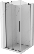 Mexen Velar L sliding shower cabin 120 x 120 cm, transparent, gun metal - 871-120-120-03-95