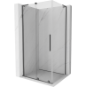 Mexen Velar L cabine de douche coulissante 120 x 75 cm, transparent, métal noir - 871-120-075-03-95