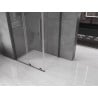 Mexen Velar L lükandustega dušinurk 120 x 75 cm, läbipaistev, relvakujuline metall - 871-120-075-03-95