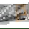 Mexen Rio cabine de douche semi-circulaire 80 x 80 cm, transparent, noir + receveur plat, noir - 863-080-080-70-00-4170B