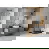 Mexen Rio cabine de douche semi-circulaire 80 x 80 cm, transparent, noir + receveur plat, noir - 863-080-080-70-00-4170B