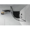 Mexen Rio semi-circular shower cabin 80 x 80 cm, transparent, black + Flat shower tray, black - 863-080-080-70-00-4170B